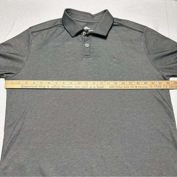 Tommy Bahama Men’s Polo Medium Gray Supima Cotton Short Sleeve Performance - Picture 4 of 9